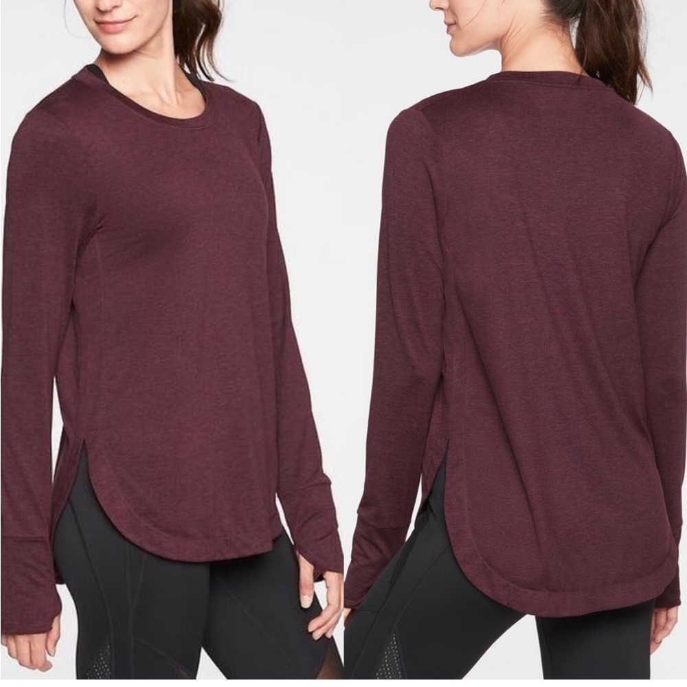 #93- ATHLETA -Uptempo Long Sleeve Top
Burgundy Red